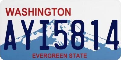 WA license plate AYI5814