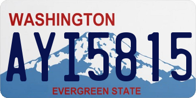WA license plate AYI5815