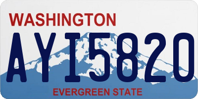 WA license plate AYI5820