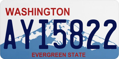 WA license plate AYI5822