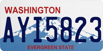 WA license plate AYI5823