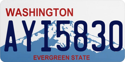 WA license plate AYI5830