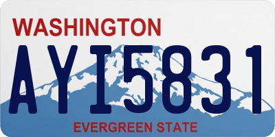 WA license plate AYI5831