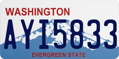 WA license plate AYI5833