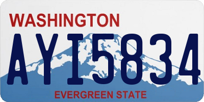 WA license plate AYI5834