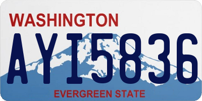 WA license plate AYI5836