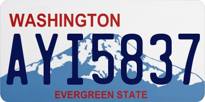 WA license plate AYI5837