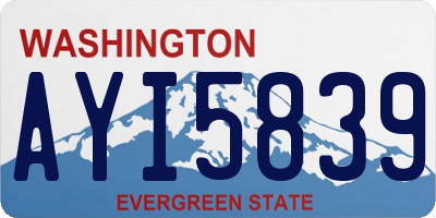WA license plate AYI5839