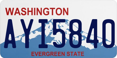 WA license plate AYI5840