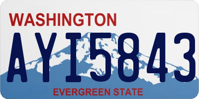 WA license plate AYI5843