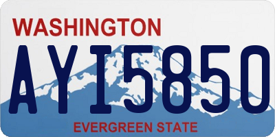WA license plate AYI5850