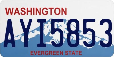WA license plate AYI5853