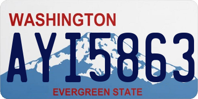 WA license plate AYI5863