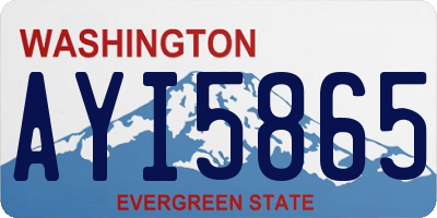 WA license plate AYI5865