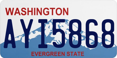 WA license plate AYI5868