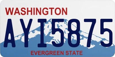 WA license plate AYI5875