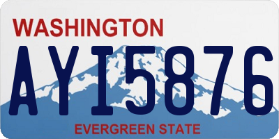 WA license plate AYI5876