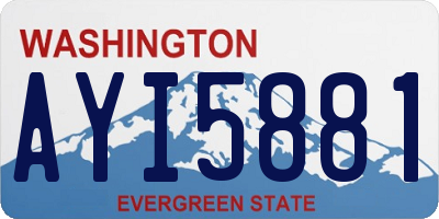 WA license plate AYI5881