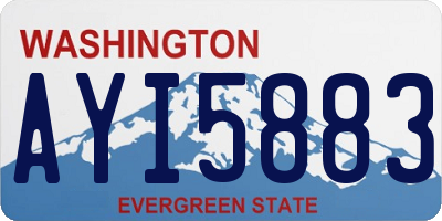 WA license plate AYI5883