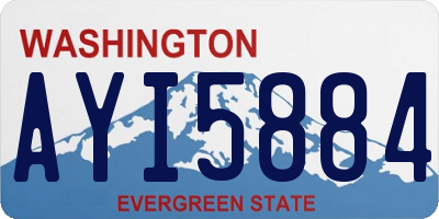 WA license plate AYI5884