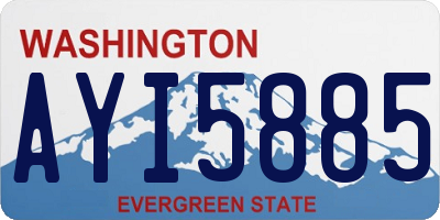 WA license plate AYI5885