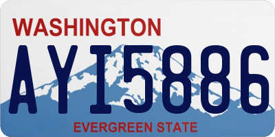 WA license plate AYI5886