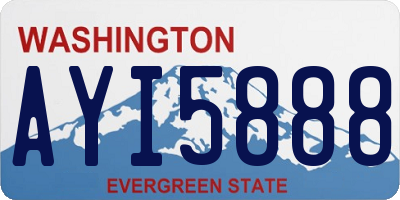 WA license plate AYI5888
