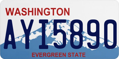 WA license plate AYI5890