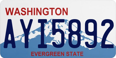 WA license plate AYI5892