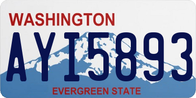 WA license plate AYI5893
