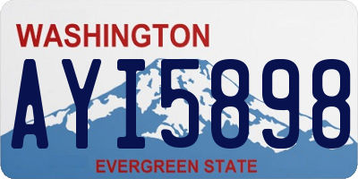WA license plate AYI5898