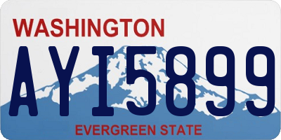 WA license plate AYI5899