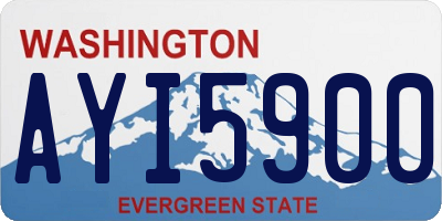 WA license plate AYI5900