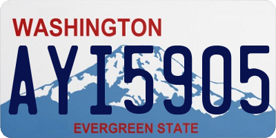 WA license plate AYI5905