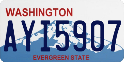 WA license plate AYI5907