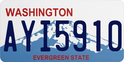 WA license plate AYI5910