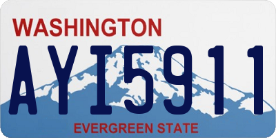 WA license plate AYI5911