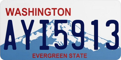 WA license plate AYI5913