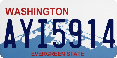 WA license plate AYI5914