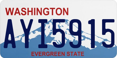 WA license plate AYI5915