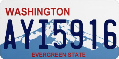 WA license plate AYI5916