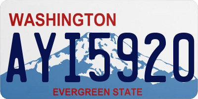 WA license plate AYI5920
