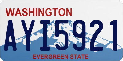 WA license plate AYI5921