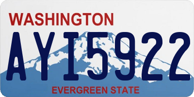 WA license plate AYI5922