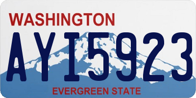 WA license plate AYI5923