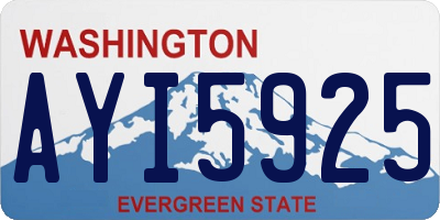 WA license plate AYI5925