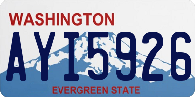 WA license plate AYI5926