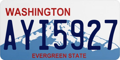 WA license plate AYI5927