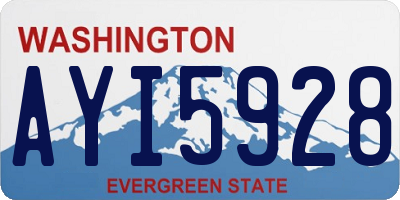 WA license plate AYI5928
