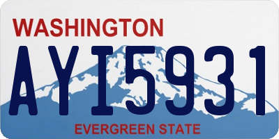 WA license plate AYI5931